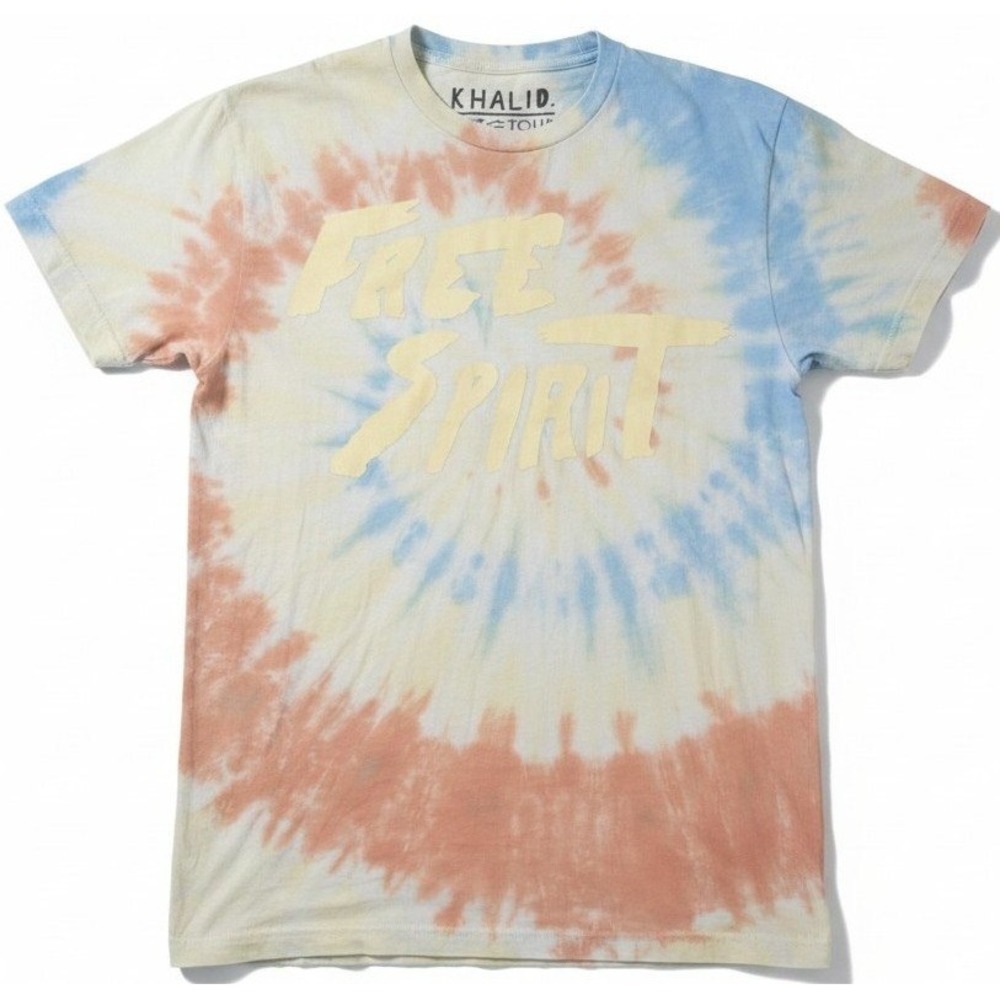 Khalid Free Spirit Tour Tie Dye T-Shirt Womens Medium Concert Graphic Tee 2019